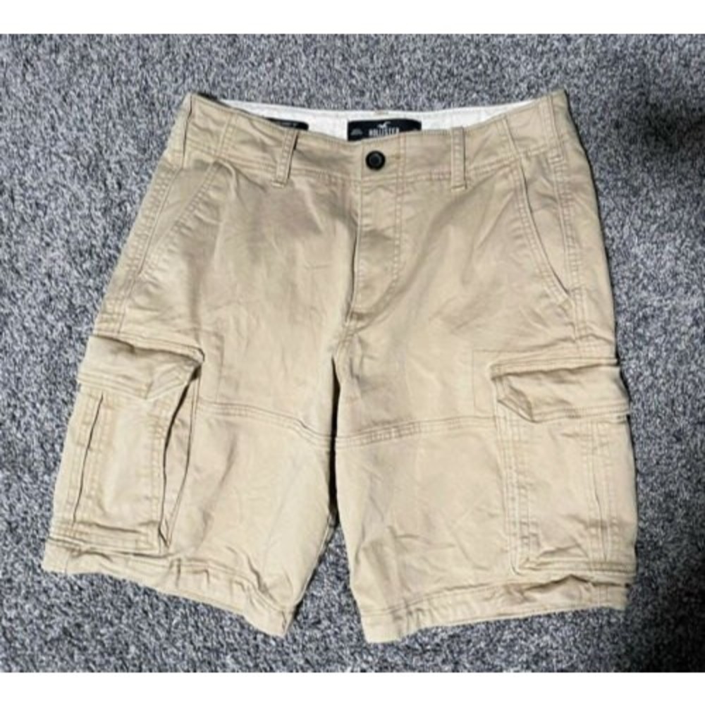 Hollister Epic Flex Classic 10 Length Cargo Shorts Beige Men's Sz 30.